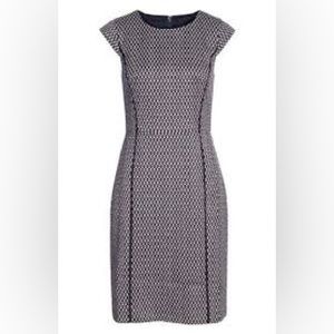 Jcrew cap sleeve matelasse dress size 10 straight fit.